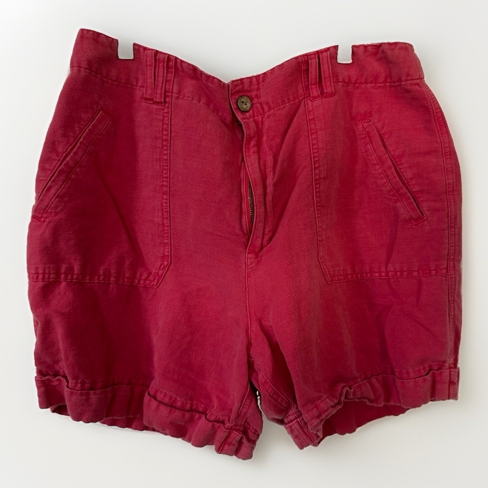Sundance Shorts Womens 16 Linen Blend Utility Pockets Casual